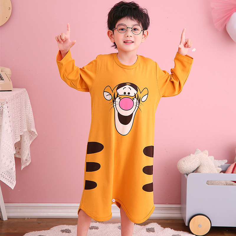 春秋季纯棉连体衣卡通男童长袖睡衣 冉影睡衣/家居服套装