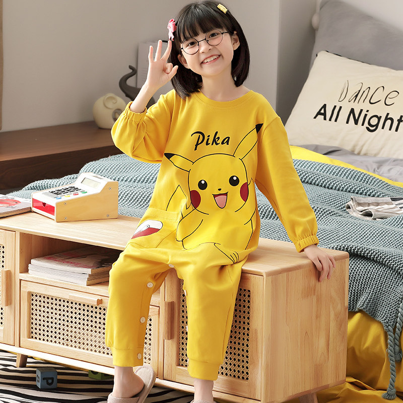 儿童睡裙女童春秋款纯棉防着凉衣 冉影睡衣/家居服套装