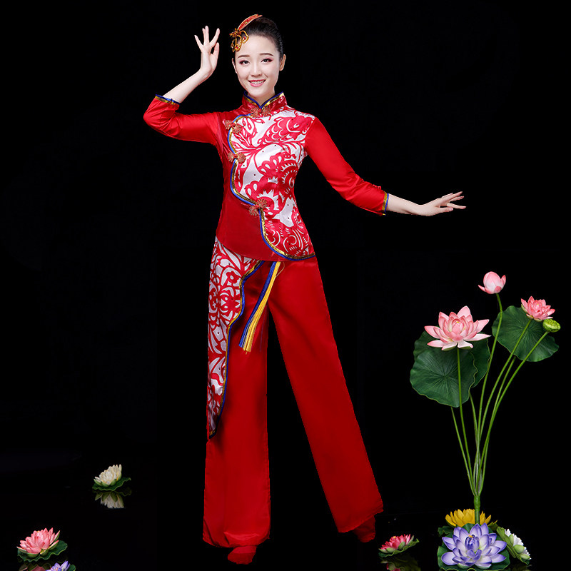 2020年新款女套装扇子舞灯笼秧歌服 风淑缦民族服装/舞台装