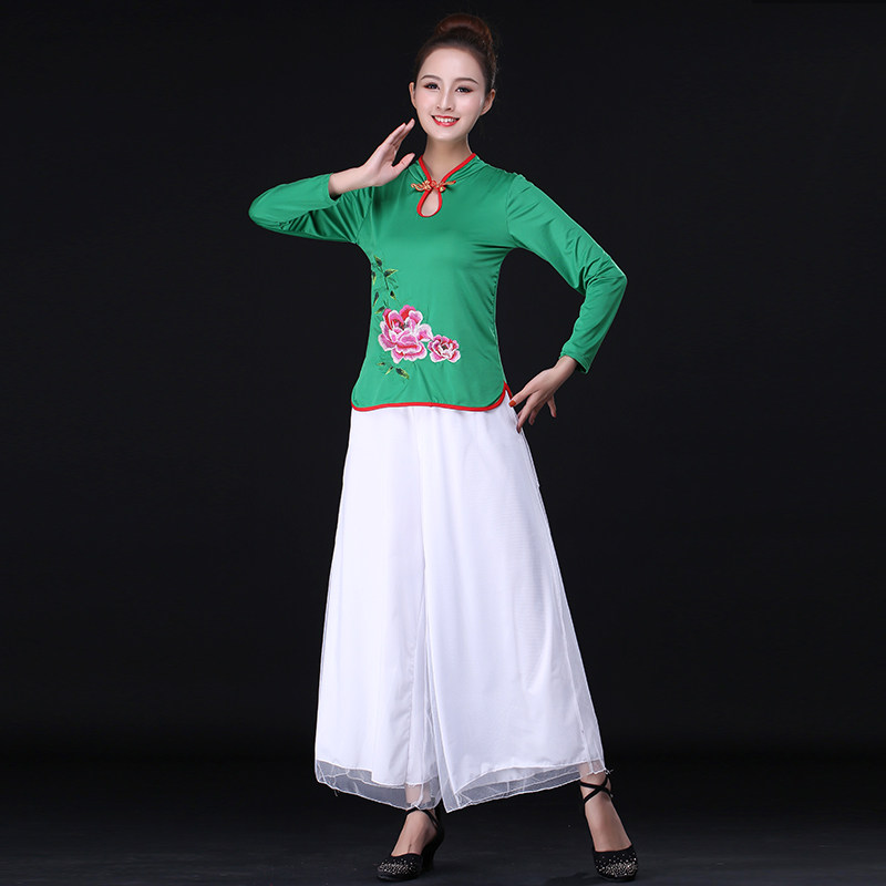 广场舞女2020新款套装中老年演出服 风淑缦民族服装/舞台装