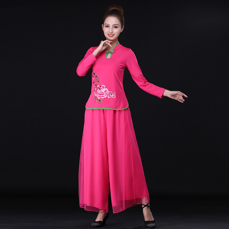 广场舞女2020新款套装中老年演出服 风淑缦民族服装/舞台装