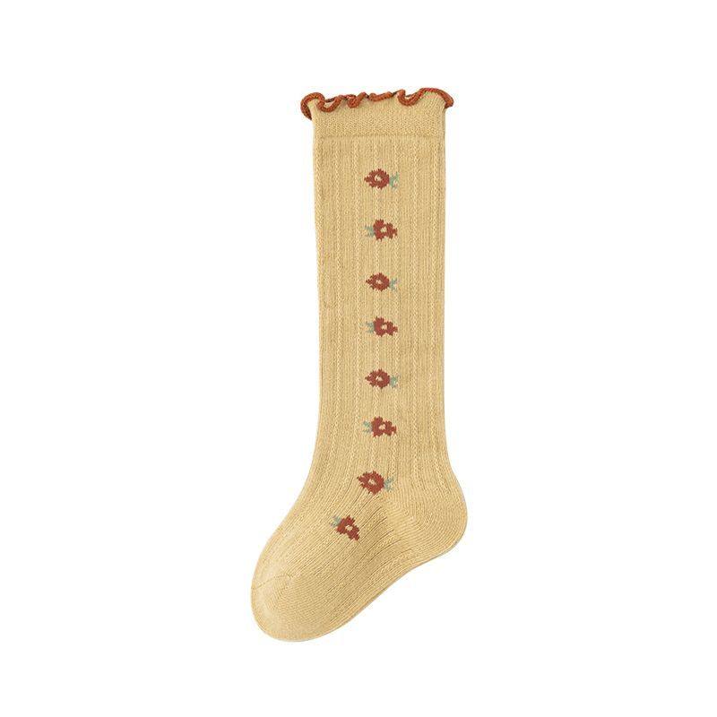 婴儿长筒袜秋冬新生儿宝宝袜子松口过膝花边不勒腿棉袜,淘宝优惠券,粉丝福利购,淘宝优惠卷