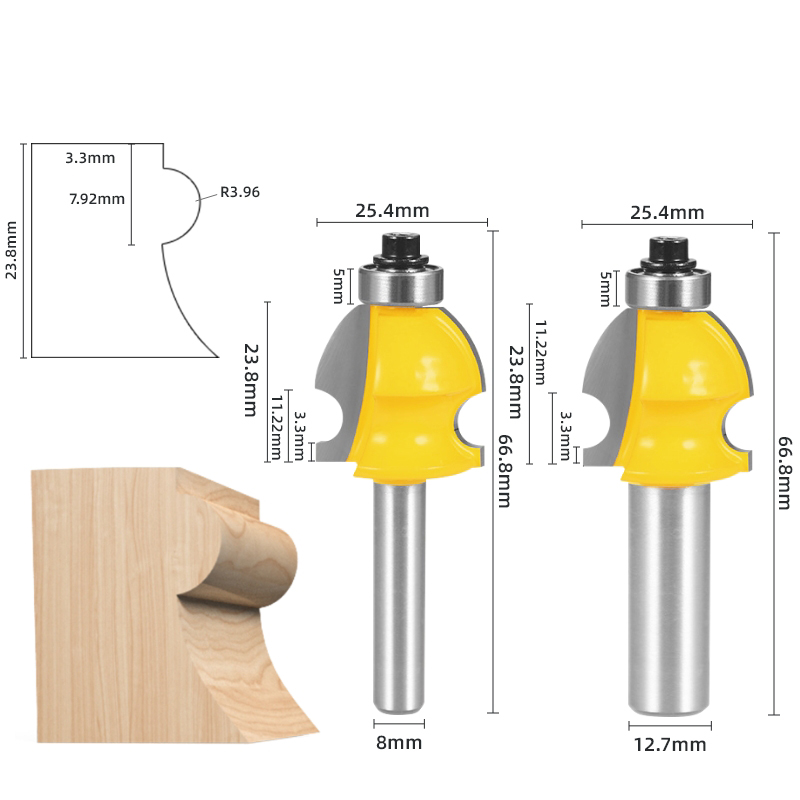 海湾角线刀欧式角线刀线条刀实木线条刀修边机木工铣刀修边机刀头 - 图1