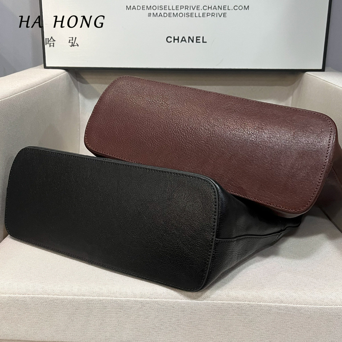 哈弘头层牛皮水桶包大容量时尚链条手提包2025包包女款简约腋下包,淘宝优惠券,粉丝福利购,淘宝优惠卷