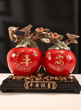 树脂结婚礼物中式酒柜红色摆件