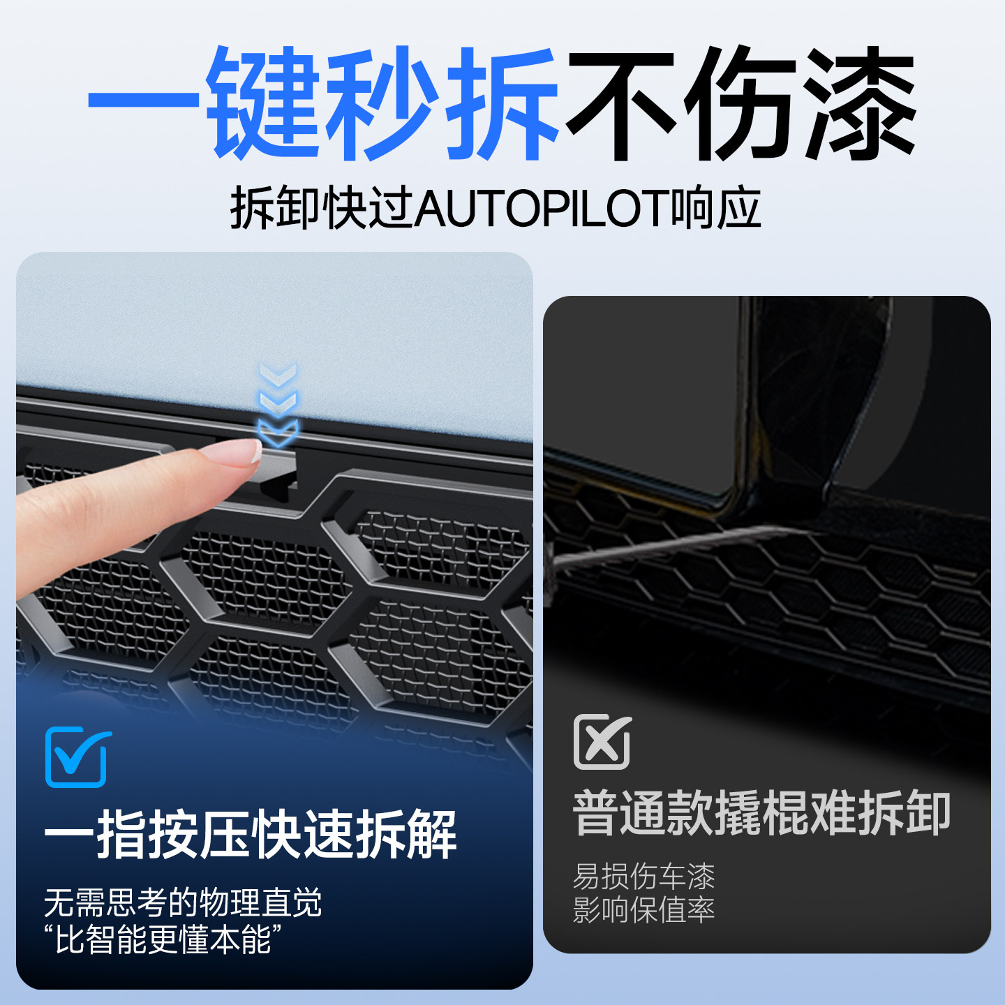 适用焕新版特斯拉ModelY/3/YL防虫网中网前机盖进风口网罩丫配件 - 图2