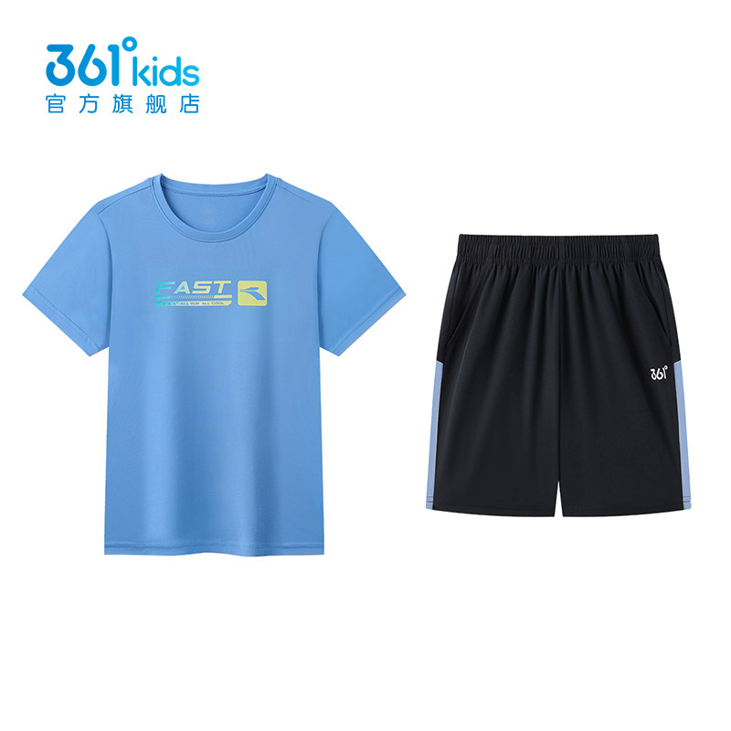 361童装男女童梭织透气套装2026年夏季新款休闲短裤短袖运动套装