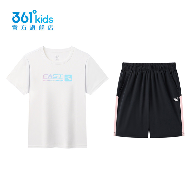361童装男女童梭织透气套装2026年夏季新款休闲短裤短袖运动套装