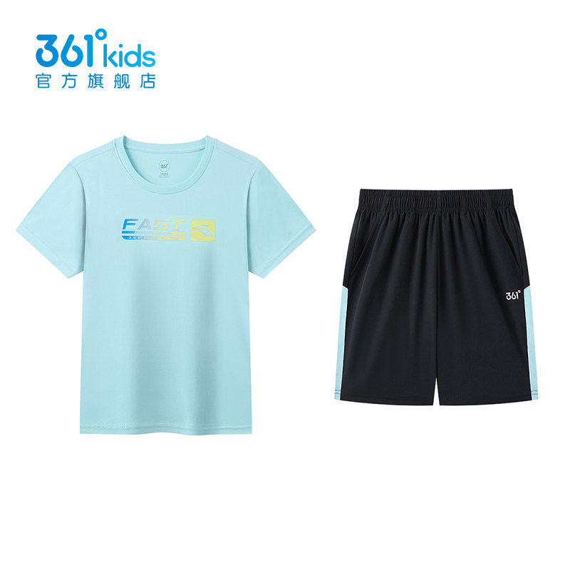 361童装男女童梭织透气套装2026年夏季新款休闲短裤短袖运动套装