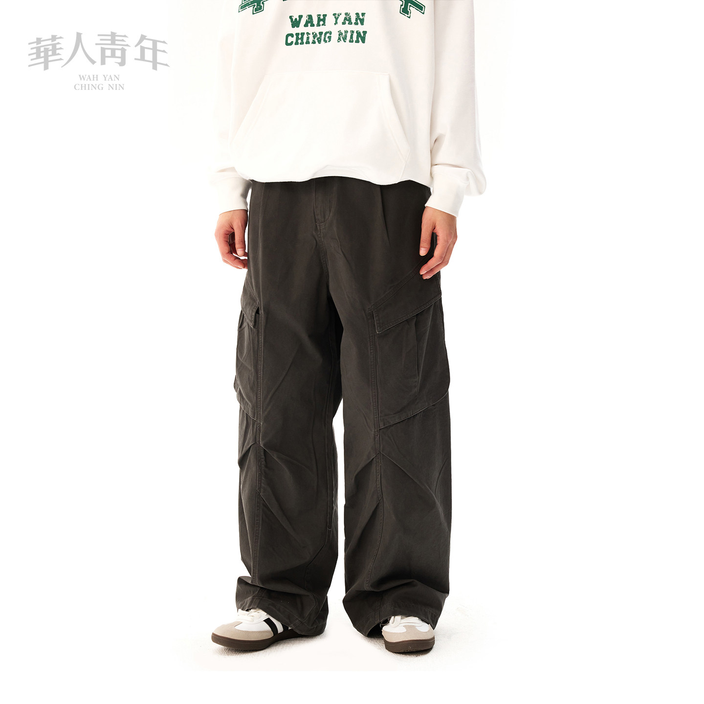 华人青年多口袋斜插工装裤2026新款美式复古高街休闲百搭纯棉裤子,淘宝优惠券,粉丝福利购,淘宝优惠卷