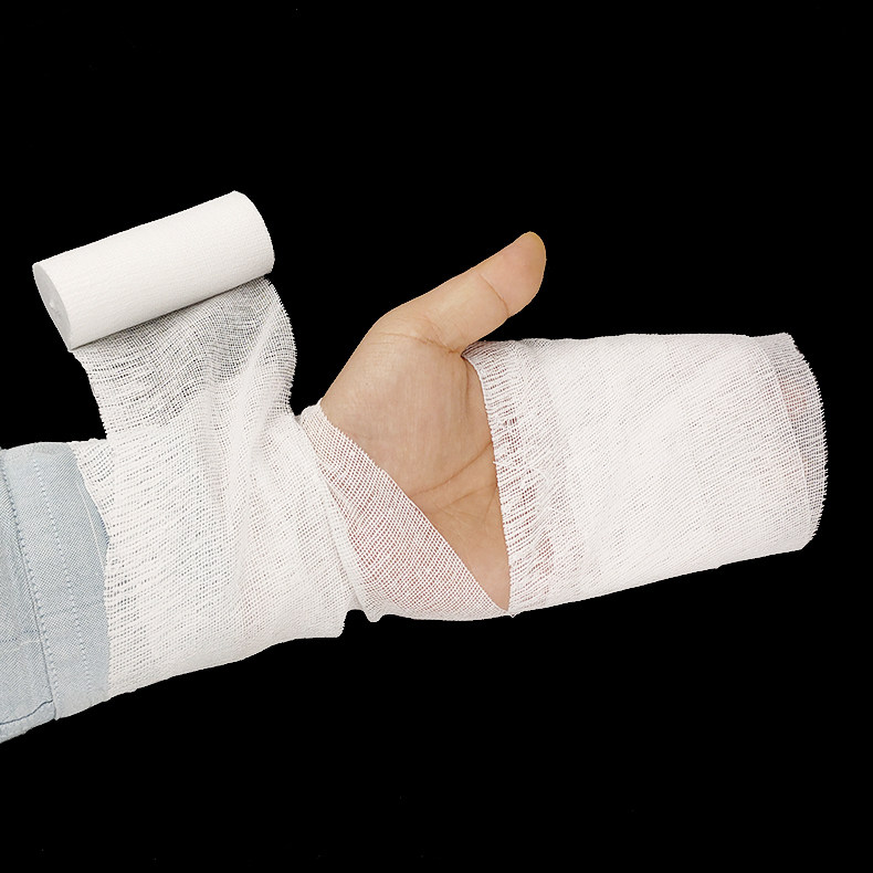 一次性医用纱布绷带卷脱脂纯棉纱布条 伤口包扎固定石膏夹板绑带