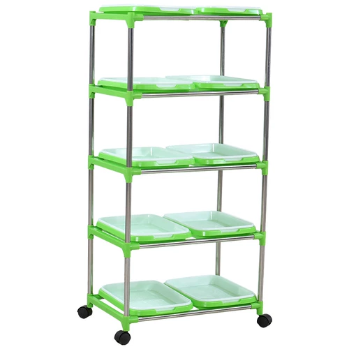 Карабкая из фасоли прорастает горшок гидропонный оборудование для растительного оборудования.