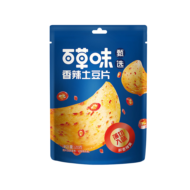 百草味香辣土豆片120g*10袋甄选即食蔬菜解馋零食品休闲小吃夜宵 - 图3