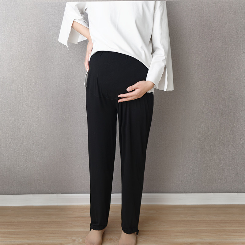 孕妇裤薄款莫代尔孕期高腰宽松睡裤 恬诺琳孕妇打底裤