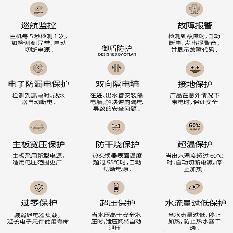 奥特朗热水器F4H-Z85B实体店同款家用智能变频恒温即热式电热水器 - 图1