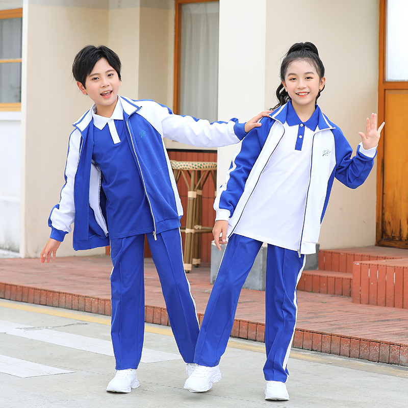 深圳市校服统一小学生加绒冬装运动男女套装冬季长袖上衣外套长裤 - 图1