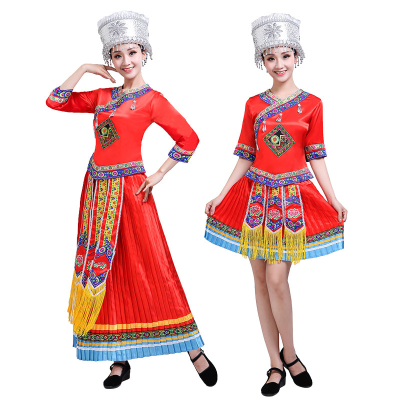 新款苗族服装女成人舞蹈云南 织蝶衣民族服装/舞台装