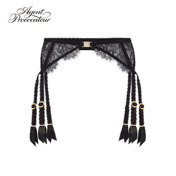 REENA eyelash lace garter British Agent Provocateur stockings fixed AP underwear