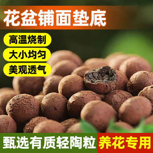 陶粒养花盆栽多肉专用垫底营养土花卉水培花盆透气铺面鱼缸造景 - 图2