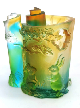 琉璃祝福新中式客厅书房