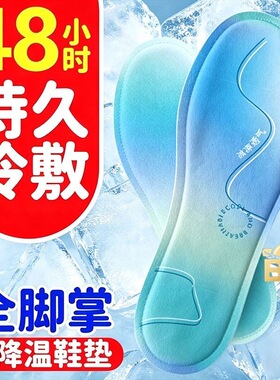 冰凉鞋垫冰感循环降温运动鞋皮鞋通用吸湿排汗轻便防滑除臭鞋垫