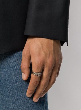 1h可退 ALEXANDER MCQUEEN 男士戒指 554574J160Y0446 SS2023