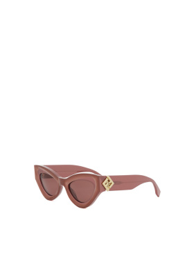 1h可退 FENDI 女士眼镜 FE40146I66YROS AW2025 棕色太阳镜