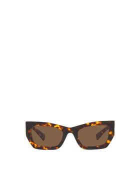 MIU MIU 女士眼镜 SMU09WSVAU06B SS2024 棕色 徽标太阳镜