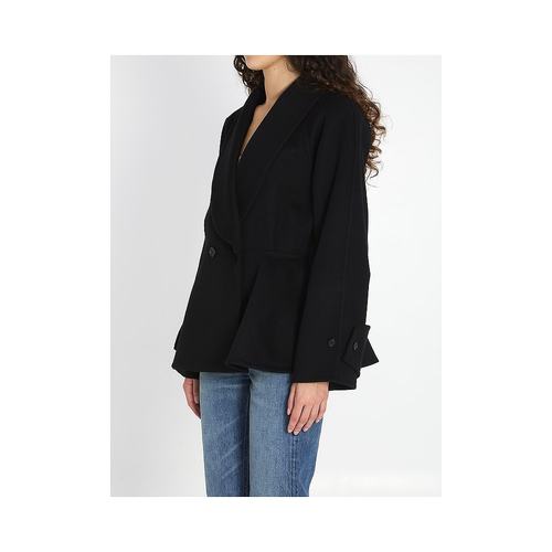 香港直邮CHLOÉ 女士大衣 CH25WMA70071001 AW2025 黑色 Short coa - 图0