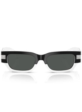 1h可退 VERSACE 男士太阳镜 VE4465545987 AW2025 黑色 几何框太