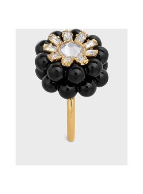 CELINE 女士戒指 461LZ6VSB35OB SS2025 黑色 HEIRLOOMS MÛRE 戒