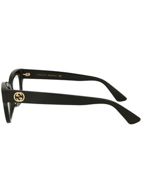 GUCCI 女士眼镜 GG0031OA001 SS2025 古驰徽标 黑色平光镜