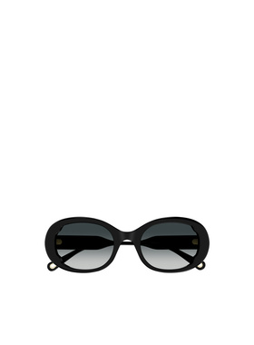 1h可退 CHLOÉ 女士眼镜 CH0197SA001 AW2024 黑色 几何框太阳镜