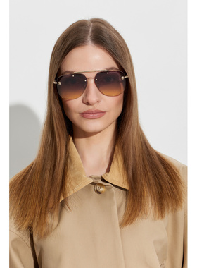 1h可退 VERSACE 女士太阳镜 0VE22960125270 CO 金色 Sunglasses