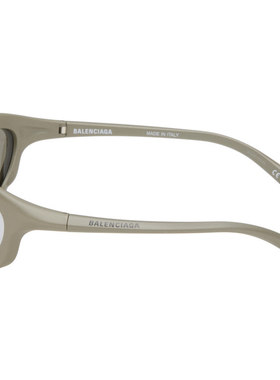 1h可退 潮奢 Balenciaga 巴黎世家 女士 灰色 Bat Rectangle 太阳