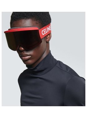 1h可退 潮奢 Celine 思琳 男士 徽标滑雪护目镜 red红色 舒适时尚