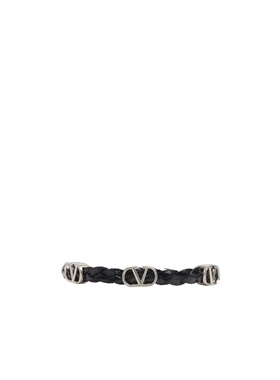 VALENTINO 男士手链手镯 YJ0S50QGP0NO AW2025 黑色 可调节手链