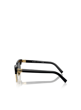 MIU MIU 女士眼镜 MU10ZS1AB5S0 SS2025 黑色 徽标太阳镜