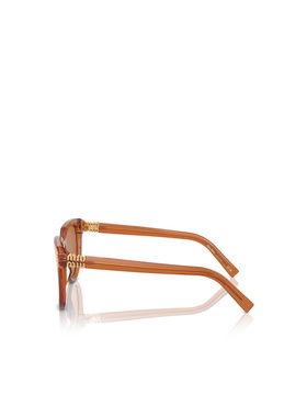 MIU MIU 女士眼镜 MU12ZS15T2Z1 AW2024 棕色 徽标太阳镜