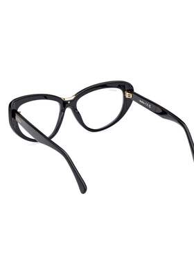 MAX MARA 女士眼镜 MM5109B001 SS2024 黑色 全框平光镜