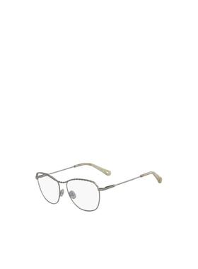 1h可退 CHLOÉ 女士眼镜 CE2139METAL718 AW2024 白色 圆框平光镜