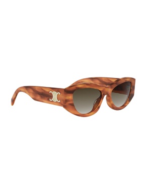 CELINE 女士眼镜 CL40308U53F SS2026 棕色 全框太阳镜
