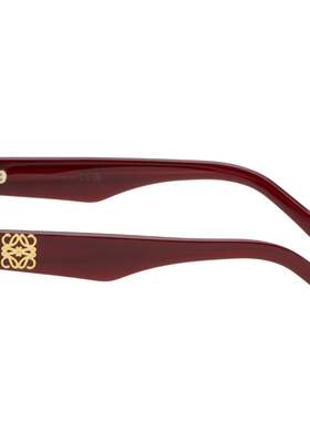 LOEWE 罗意威 女士 酒红色 Beveled Pentagon 太阳镜 LW40181I516