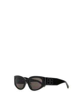 BALENCIAGA 女士眼镜 773502T00396020 CO 黑色 几何框太阳镜