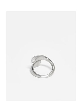 1h可退 潮奢 ASOS 男士 设计防水不锈钢戒指(银色)配饰