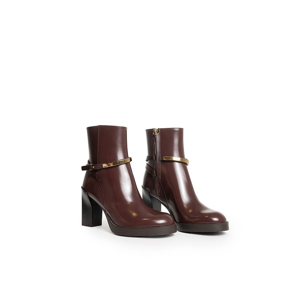 1h可退 TOD'S 女士靴子 XXW79L0JL40U18L811 AW2025 酒红色 - 图1
