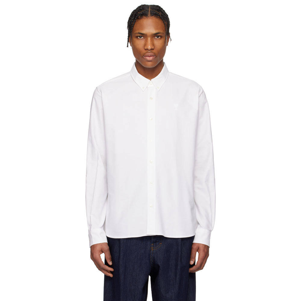 1h可退 潮奢 Ami Paris 男士 灰白色 Cotton Button-Down Ami de,淘宝优惠券,粉丝福利购,淘宝优惠卷