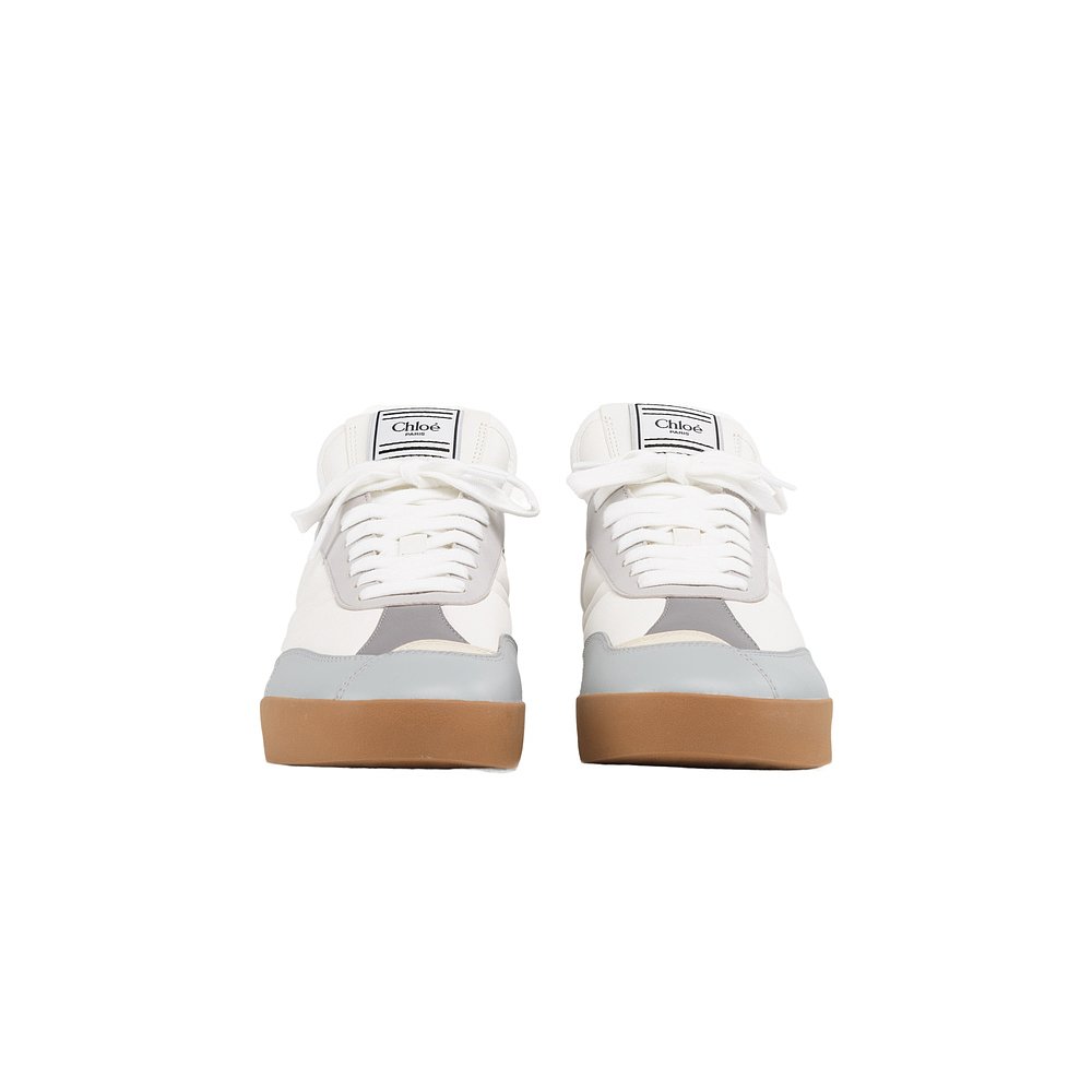 1h可退 CHLOÉ 女士运动鞋 C25S07IPN47O SS2025 白色 KICK系带低 - 图1