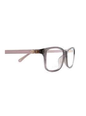 自营GUCCI 女士眼镜 GG0720OA007 SS2023 灰色 矩形平光镜