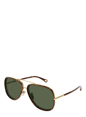 1h可退 CHLOÉ 女士眼镜 CH0382S003 SS2026 绿色 全框太阳镜